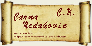 Čarna Medaković vizit kartica